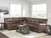 Prime Furniture - Ashley Furniture - WillowBend Sectional - RAF 2-Piece Sectional / Caramel - PC27704S1
